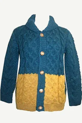 14 AW 82 Nepal Lambs Wool Women's Button Down Collar Sweater Cardigan