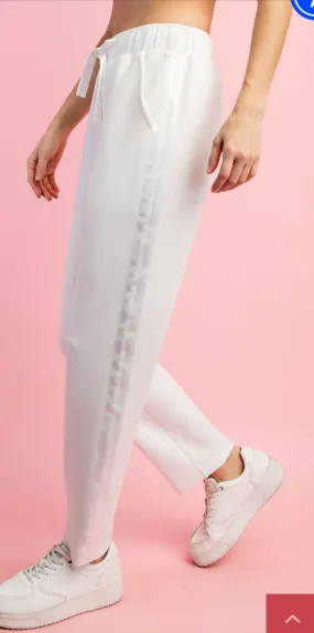 Butter Soft Joggers- Satin Stripe