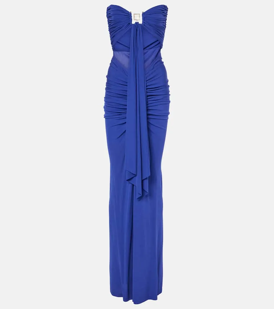 Christopher Esber Embellished draped jersey gown