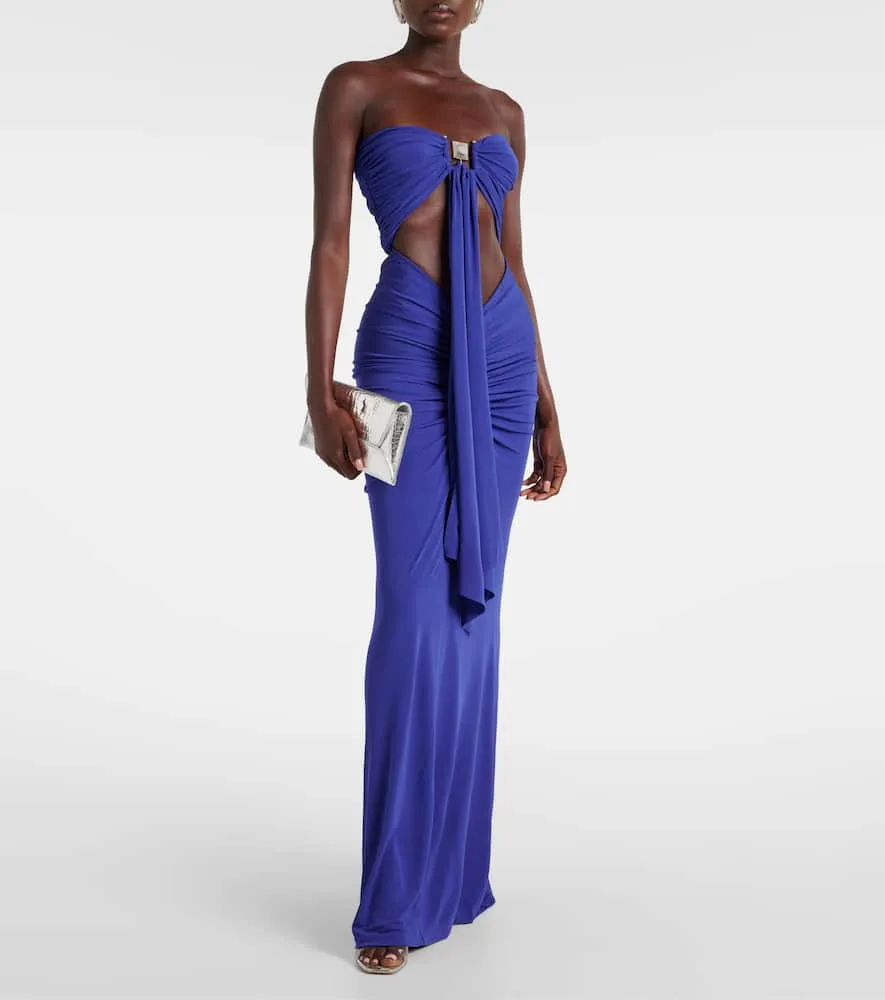 Christopher Esber Embellished draped jersey gown