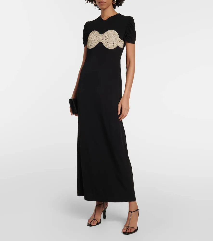 Christopher Esber Embellished jersey maxi dress