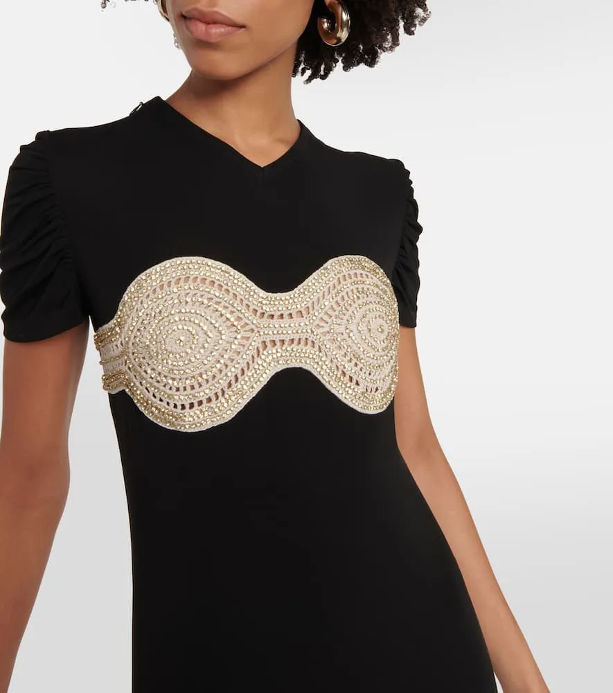 Christopher Esber Embellished jersey maxi dress