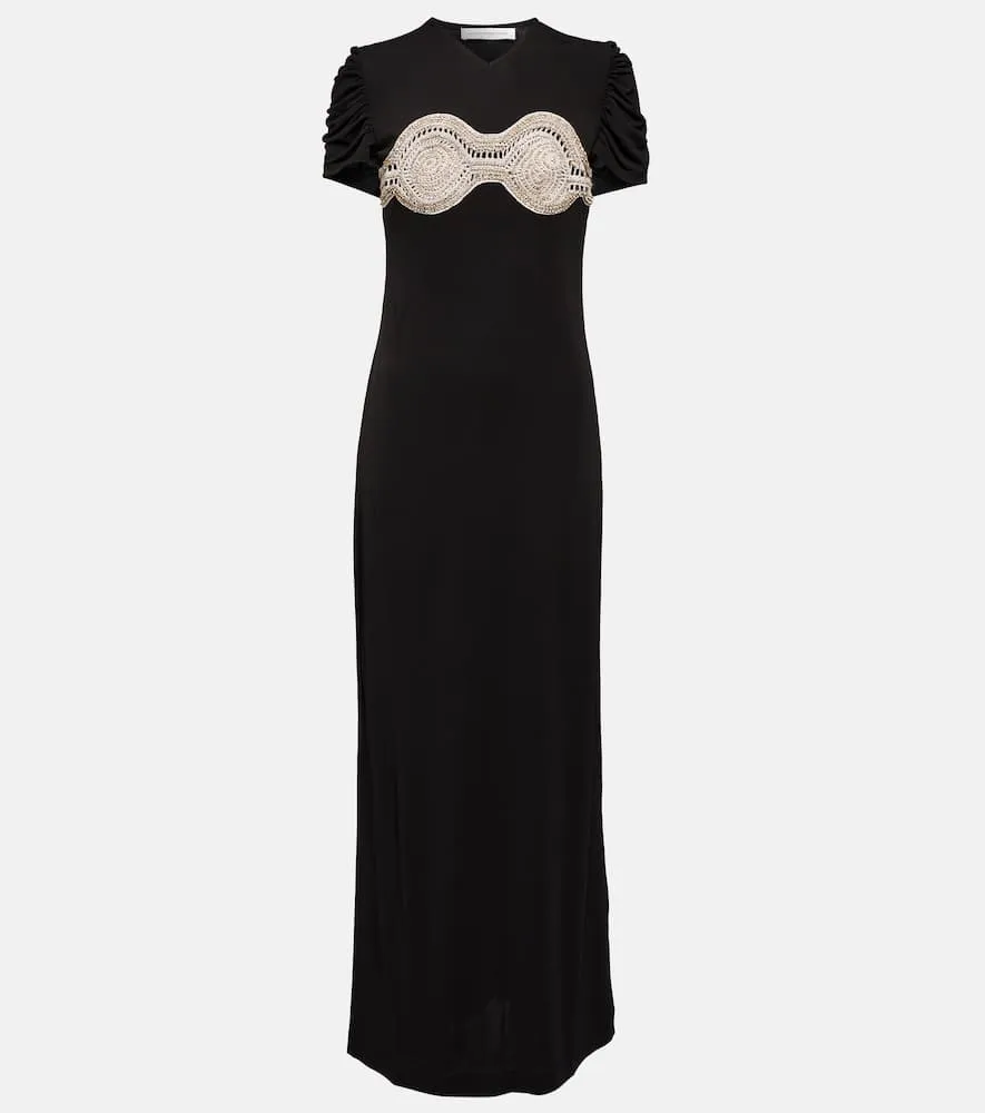 Christopher Esber Embellished jersey maxi dress