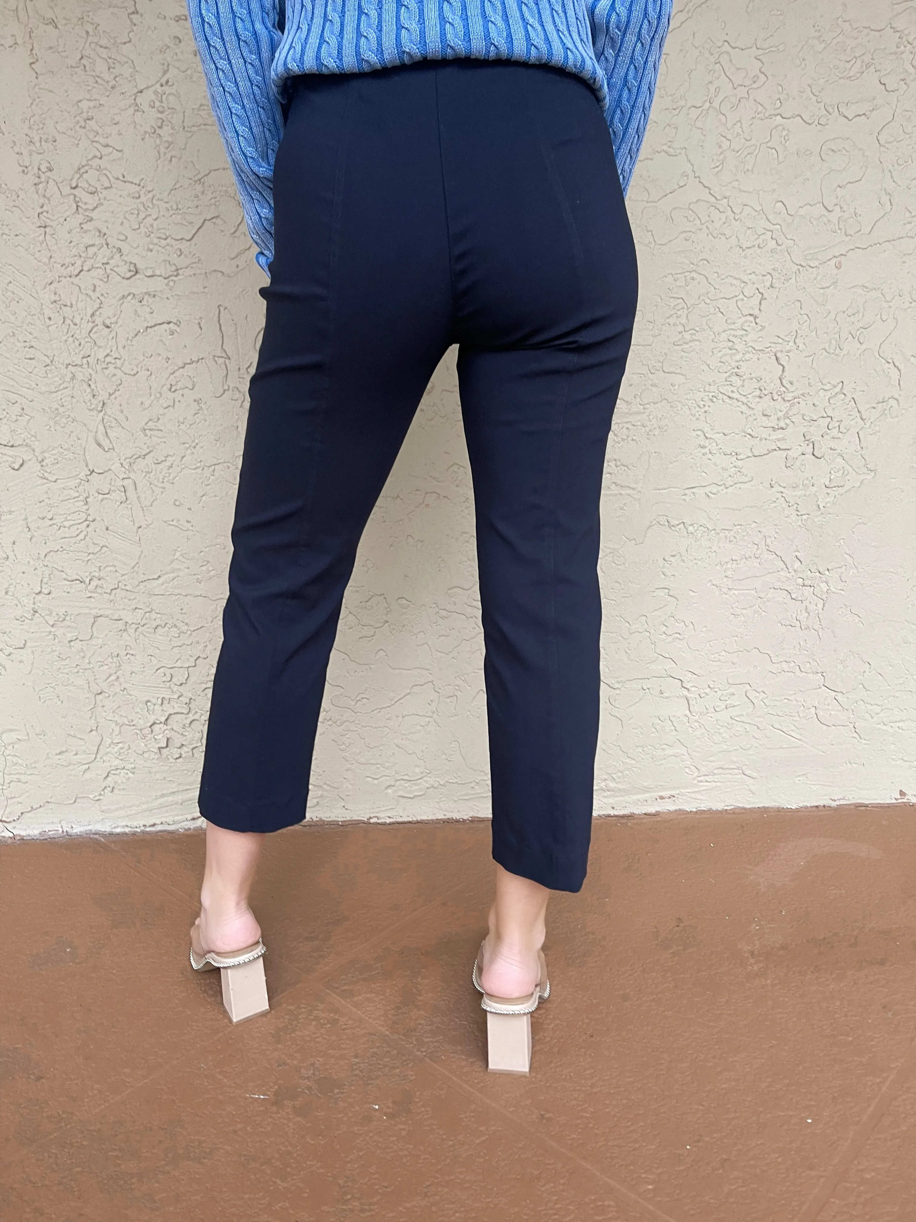 Control Stretch D Ring Crop Cargo Pant - Navy
