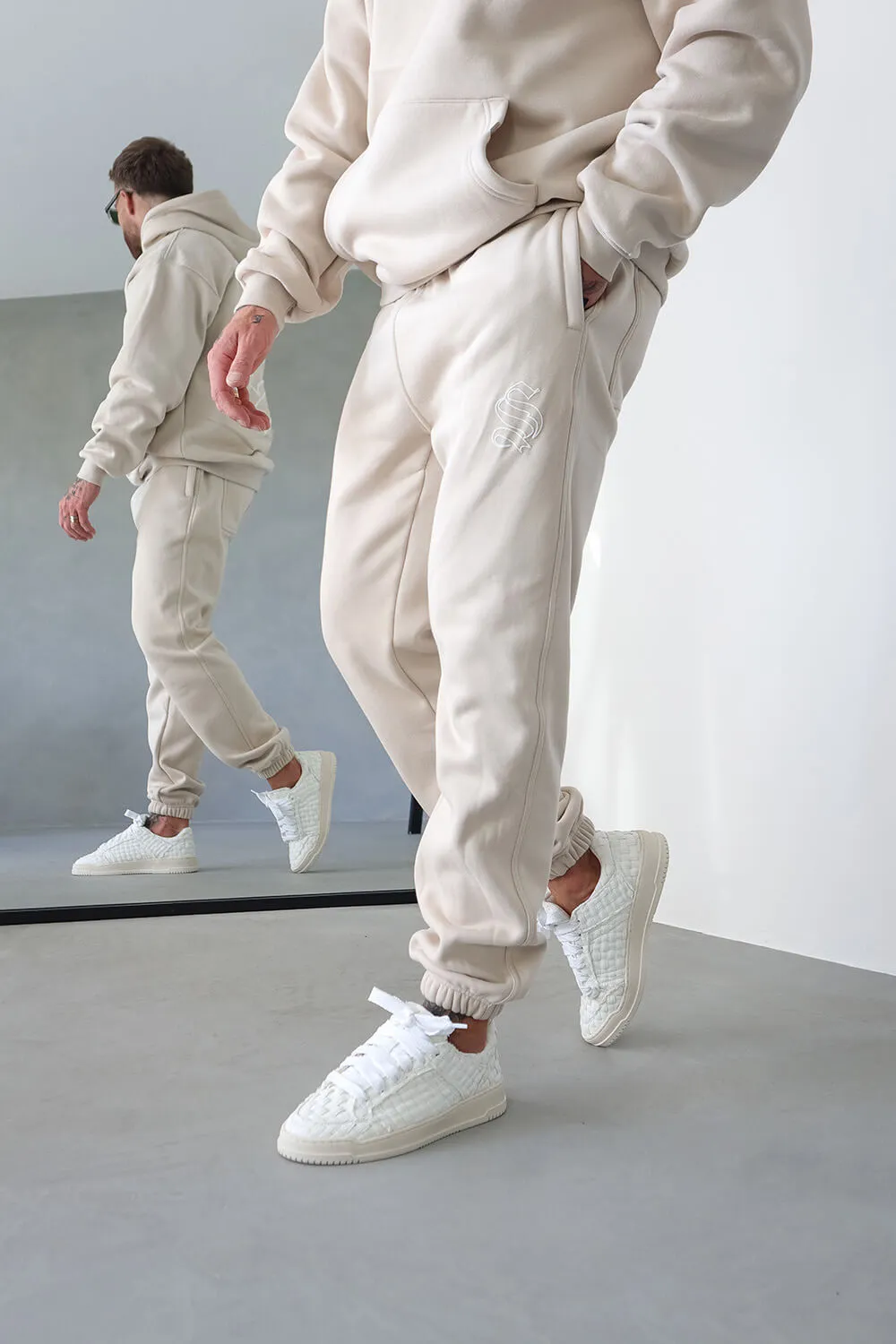Core Logo Joggers - Beige