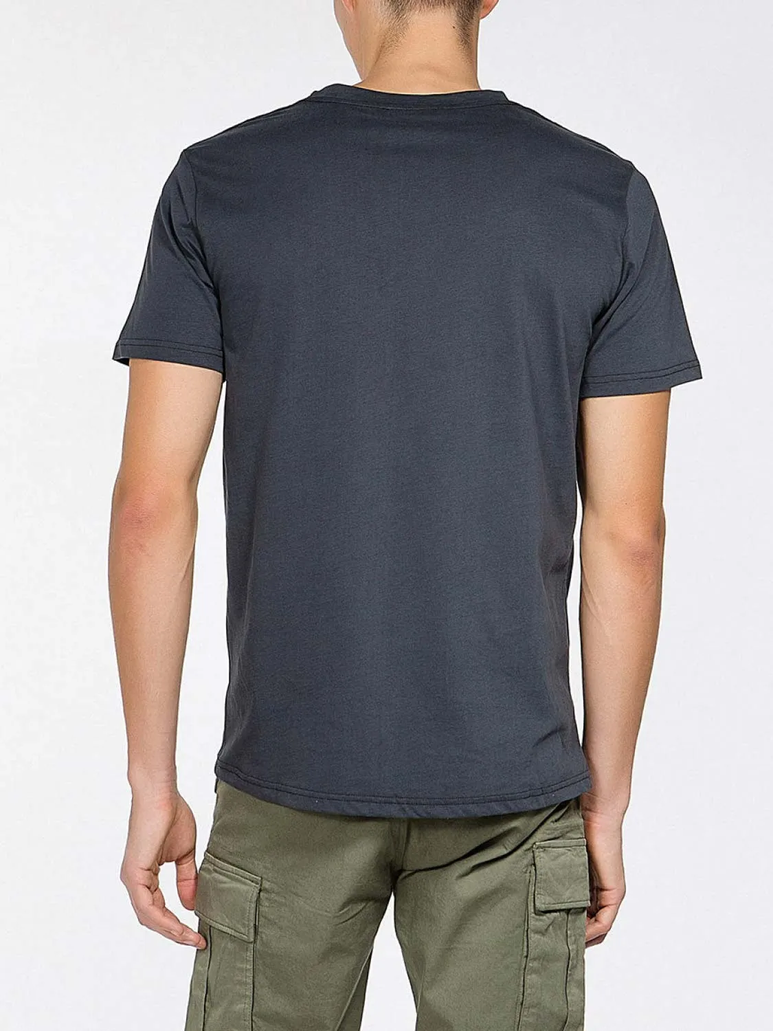 Crew Neck Organic Cotton T-shirt Charcoal Grey