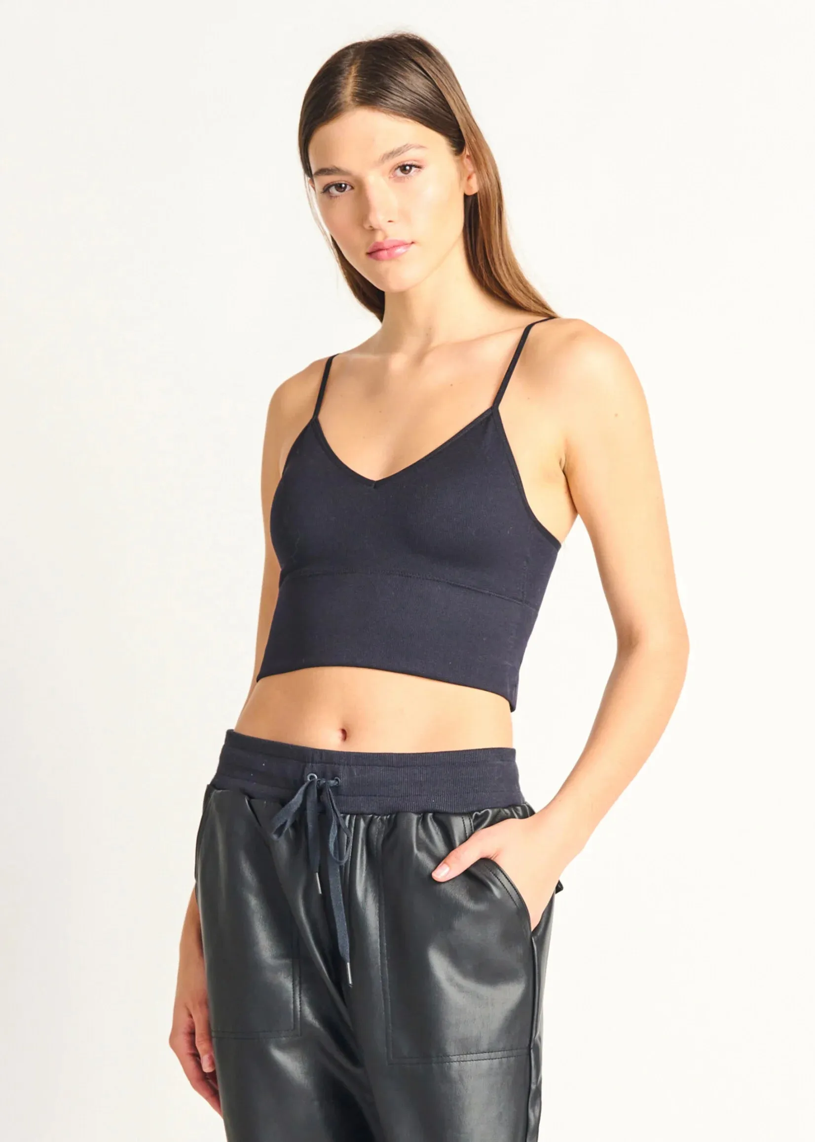 Dex Black Seamless Bra Top