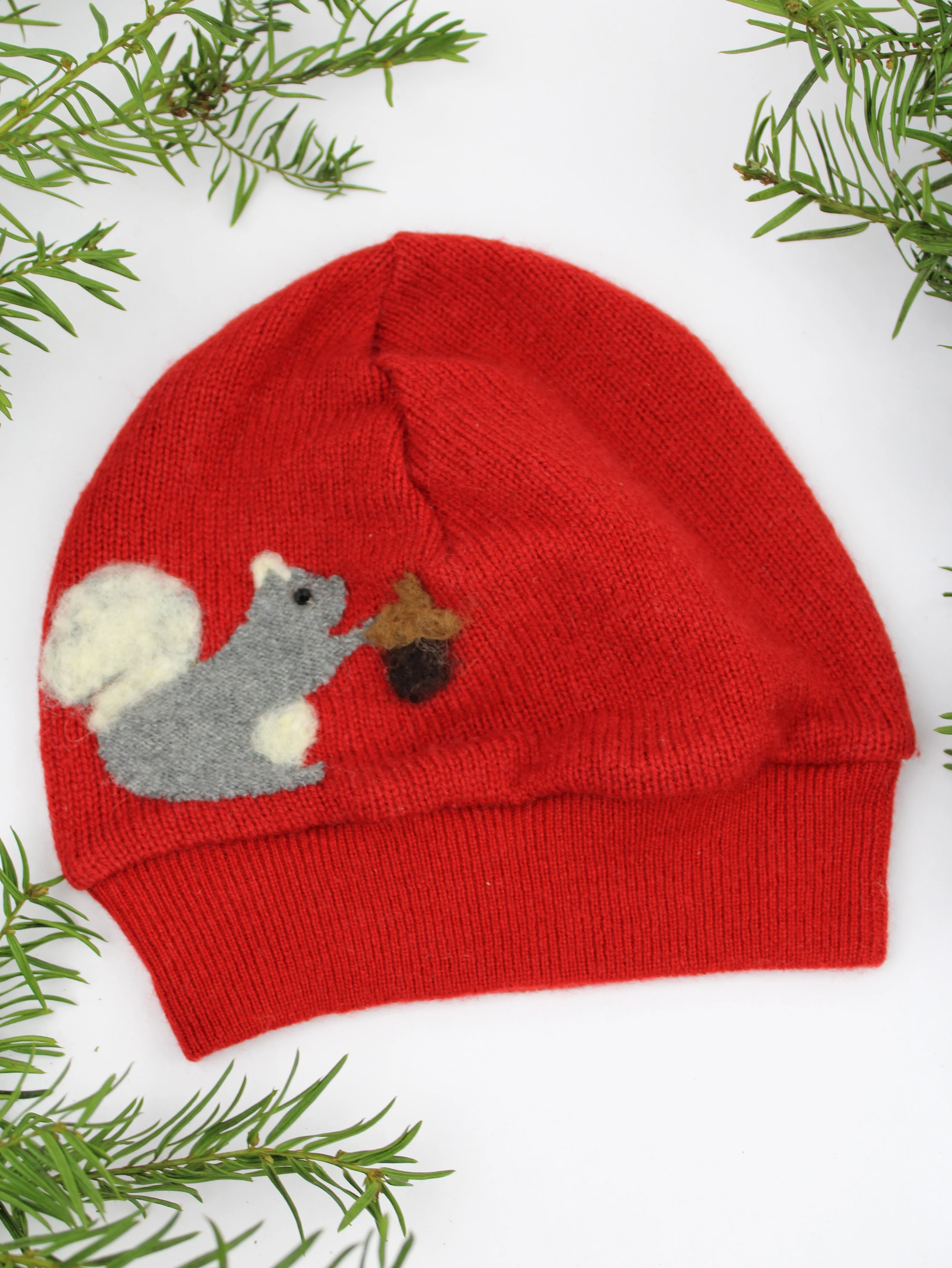 Irregular Cashmere Hat - Child Red Squirrel