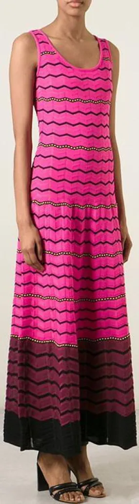 Knit Zig Zag Maxi Dress