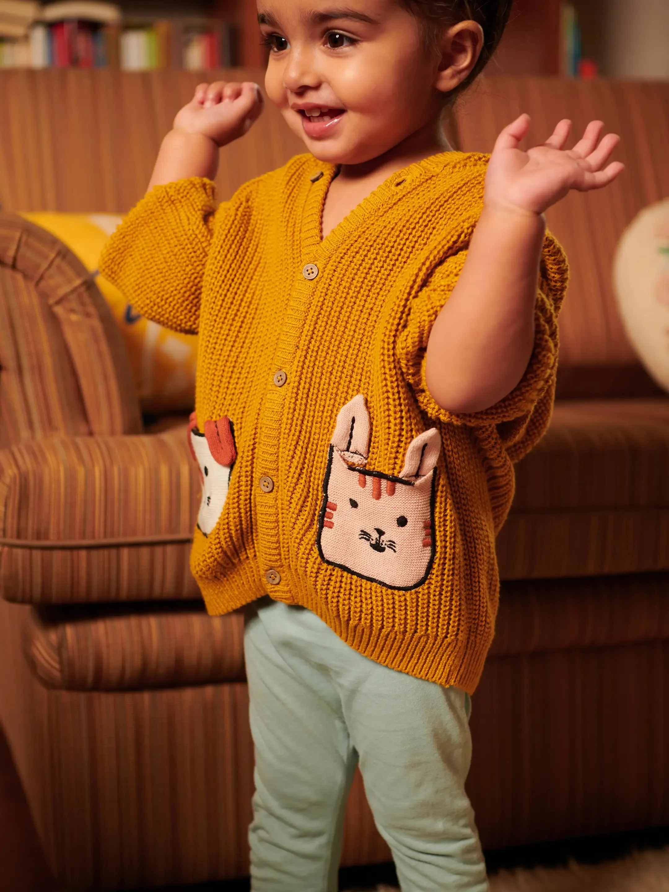 Knitted Chunky Hooded Cardigan
