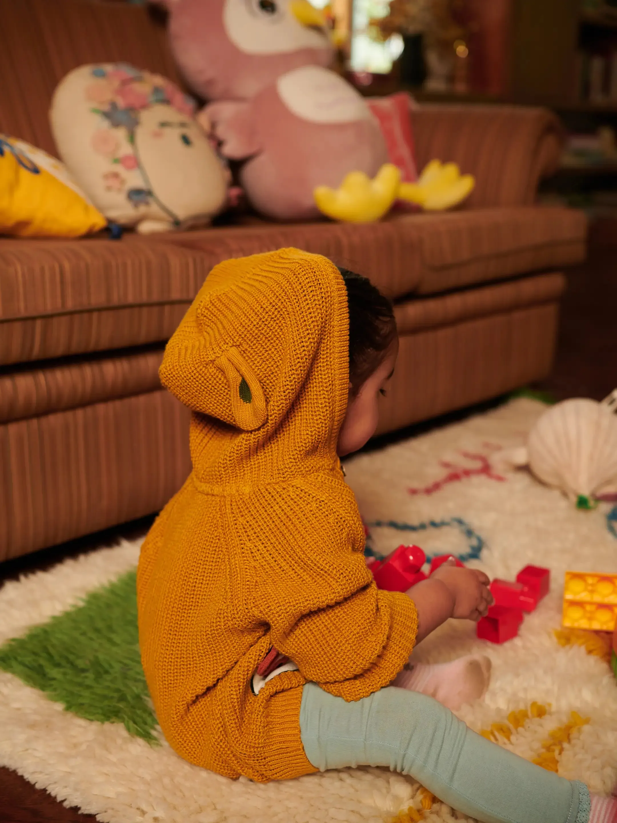 Knitted Chunky Hooded Cardigan