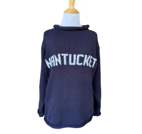 Ladies Navy/White "NANTUCKET" Sweater