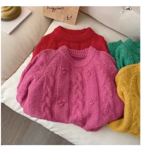 popular beautiful sweaters for women new style round neck sweaters    S4856