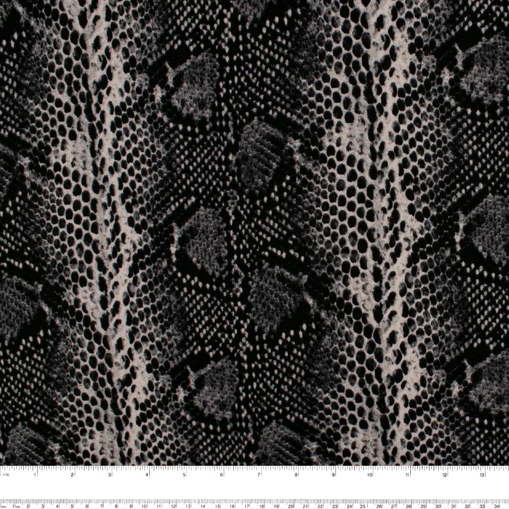 Printed knit - WILD LIFE - Snake - Grey