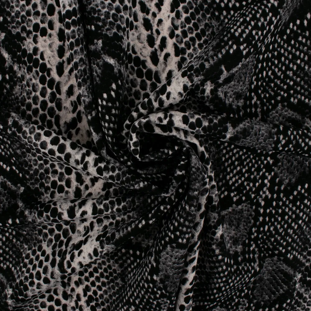 Printed knit - WILD LIFE - Snake - Grey