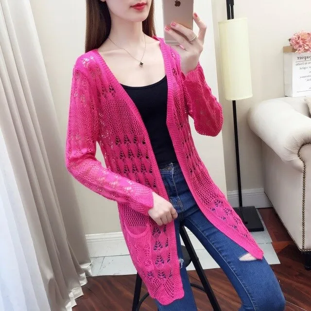 shawl in the knitted cardigan