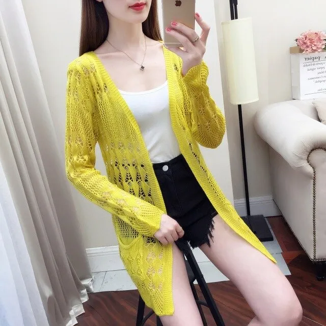 shawl in the knitted cardigan