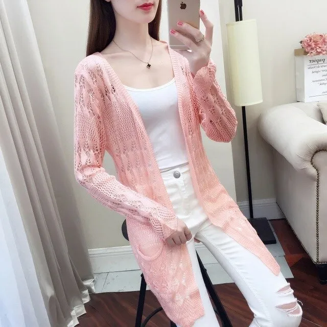 shawl in the knitted cardigan