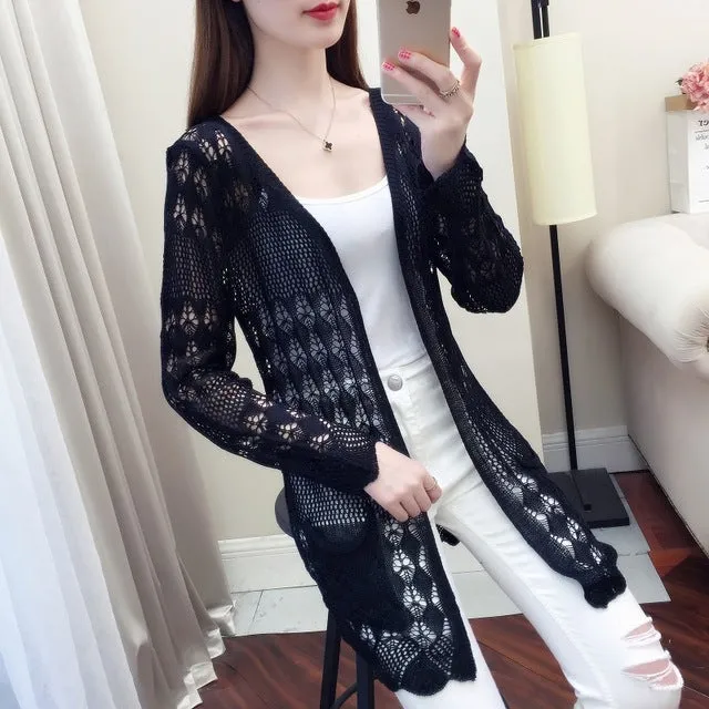 shawl in the knitted cardigan