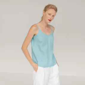 Sky Blue Linen Star Top