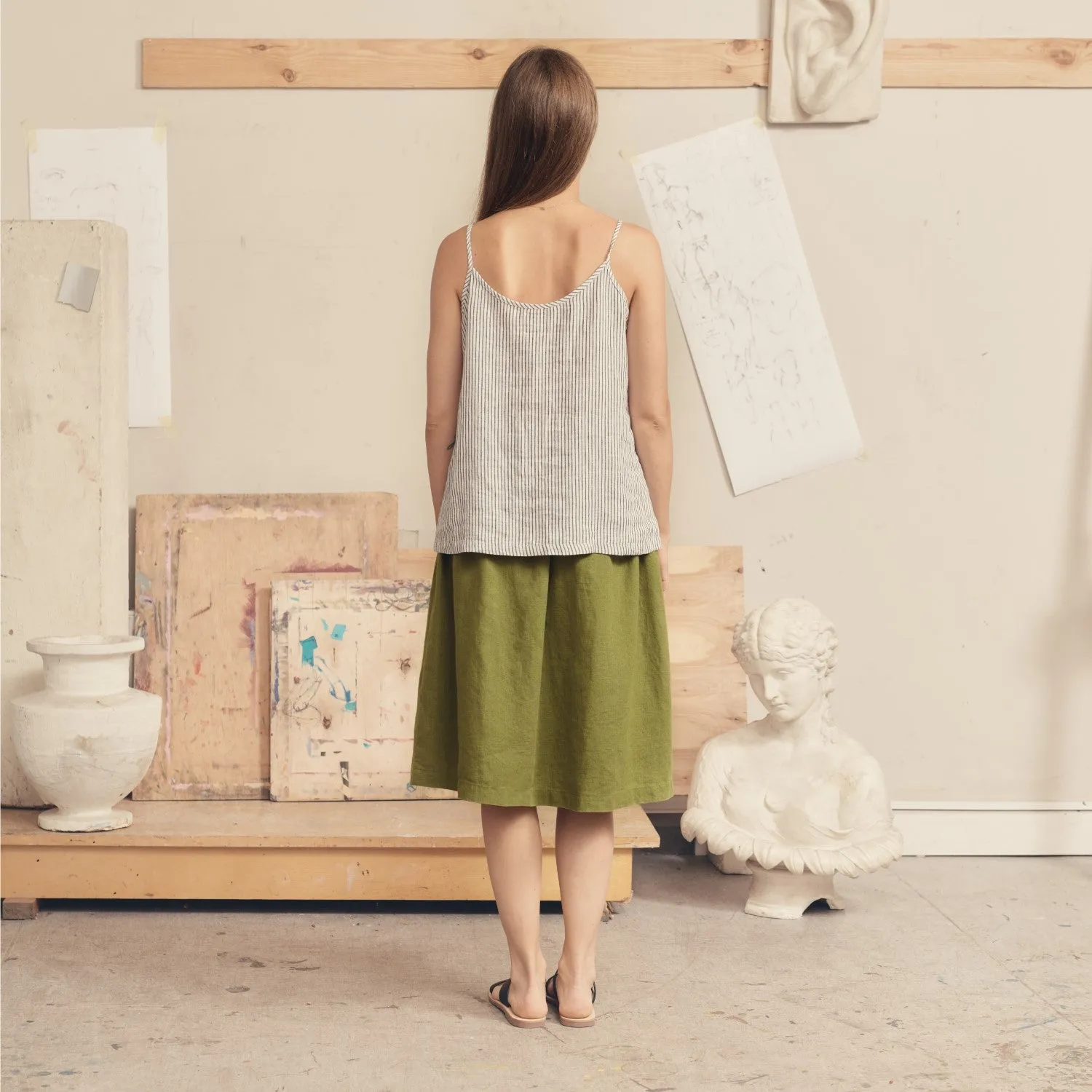Stripe Linen Star Top