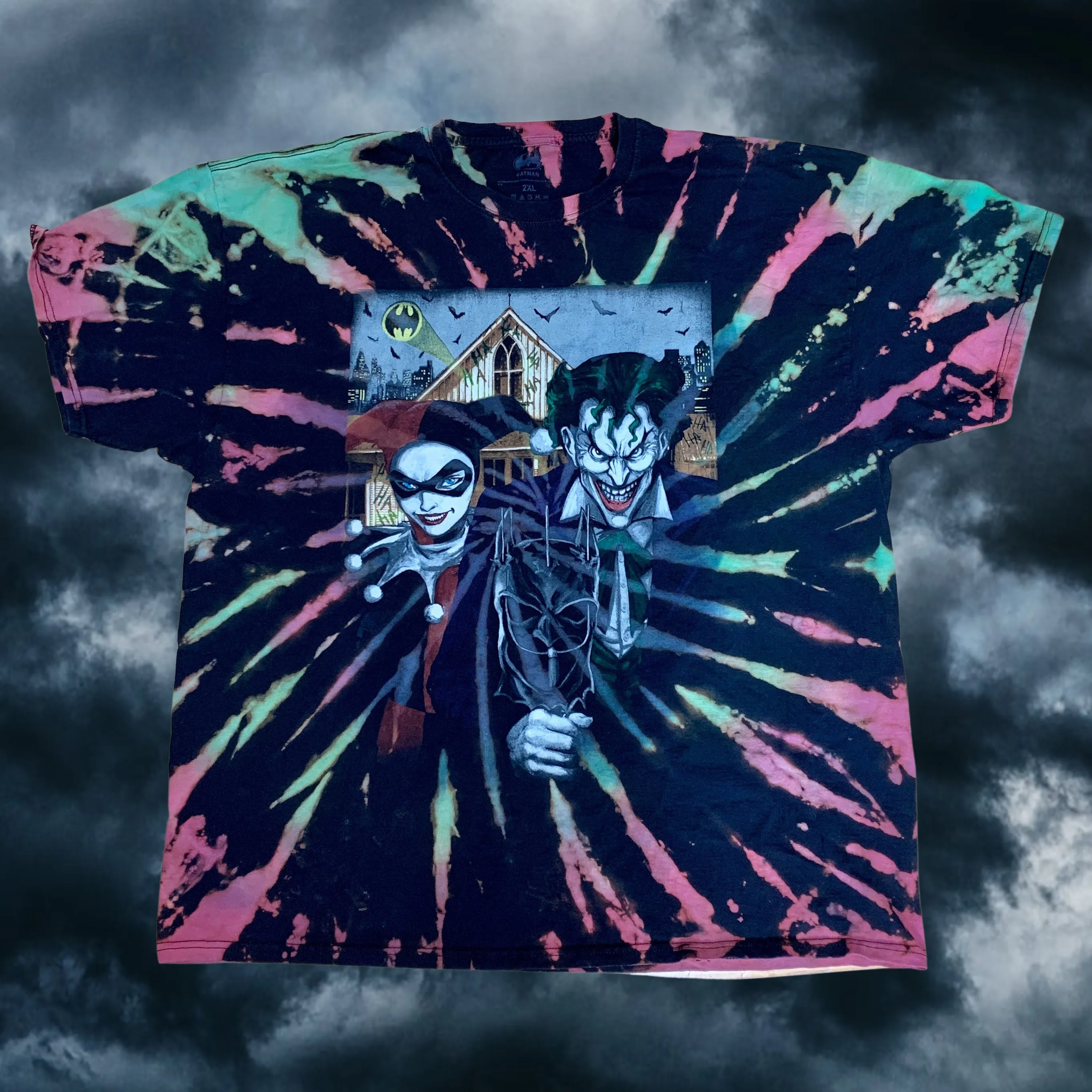 Vintage 90s The Joker  | Tie-Dye Tee | 2XL