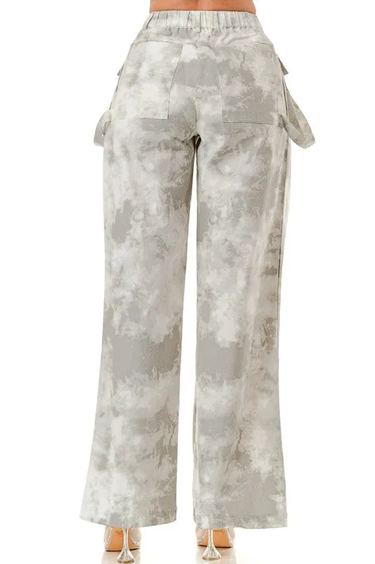 Washed Long Cargo Pants