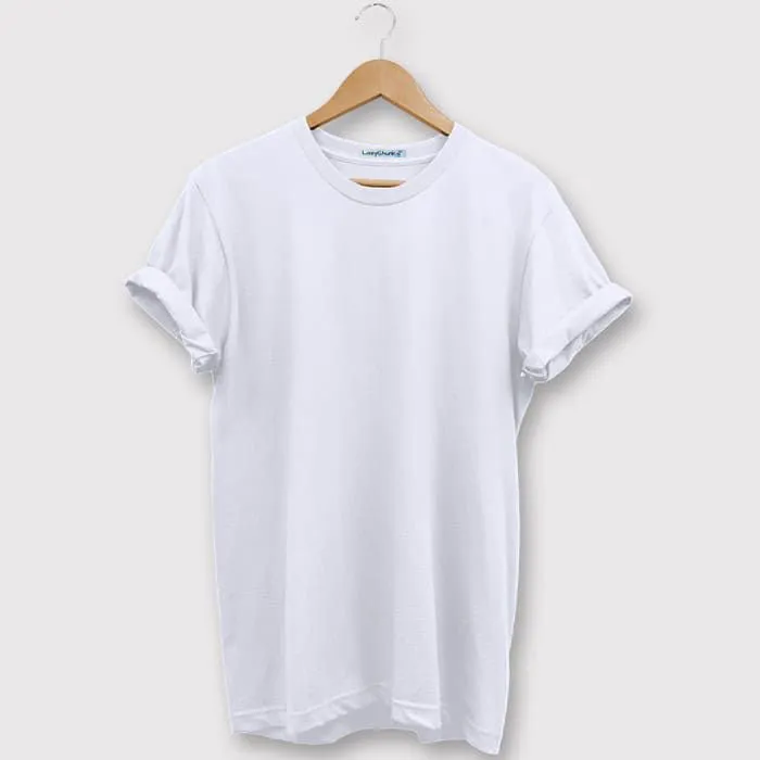 White and Maroon Half sleeves Round Neck t shirt  Combo (Pack Of 2) by Lazychunks